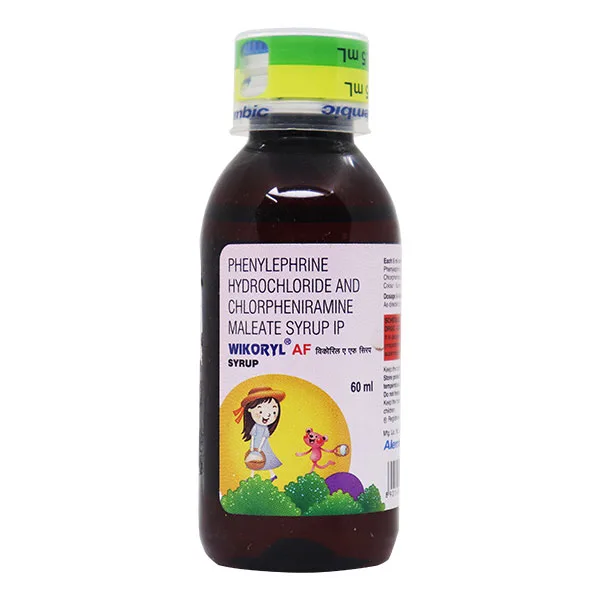 "Wikoryl AF Syrup, Wikoryl AF Syrup price, Wikoryl AF Syrup alternatives, Chlorpheniramine Maleate+Phenylephrine"