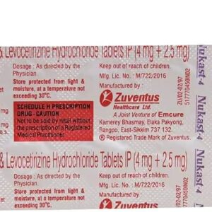 Nukast 2.5mg/4mg Tablet