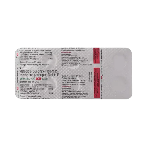 Amlovas XM 5/50 Tablet