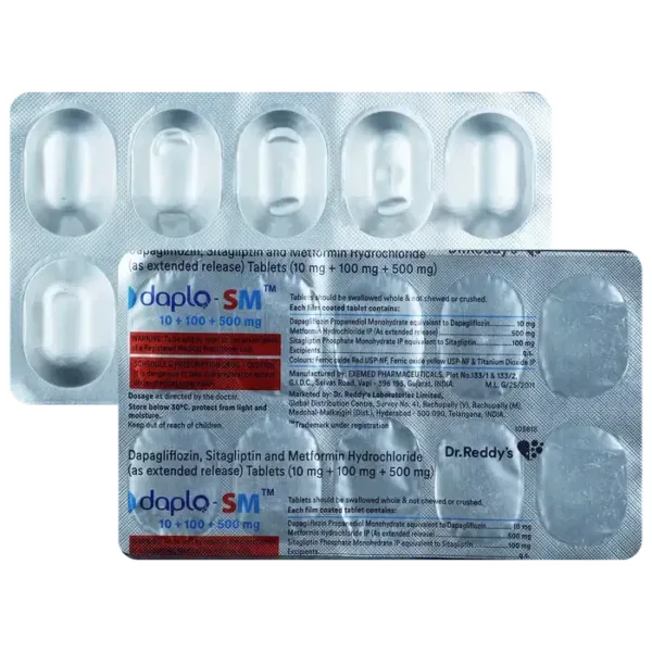 Daplo-SM 10mg/500mg/100mg Tablet