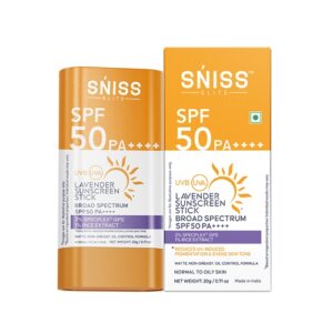 SNISS ELITE LAVENDER SUNSREEN STICKBROAD SPECTURM SPF50 PA++++