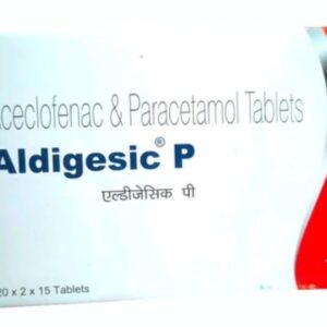 Aldigesic P 100mg 325mg Tablet, Aldigesic P Tablet, Aceclofenac 100 mg Paracetamol 325 mg Tablet, Aceclofenac Paracetamol Tablet, Pain Relief Tablet, Anti-inflammatory Medicine, Joint Pain Medicine, Arthritis Pain Tablet, Muscle Pain Relief, Dental Pain Medicine, Fever Relief Tablet, Aldigesic P Uses, Aldigesic P Benefits, NSAID Tablet, Prescription Pain Relief Medicine, Alkem Laboratories Products, Musculoskeletal Pain Treatment, Analgesic Tablet, Anti-inflammatory Painkiller, Pain Management Medicine.
