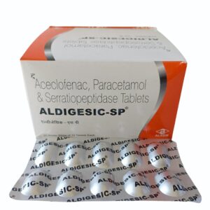 Aldigesic-SP Tablet, Aldigesic SP Tablet, Aceclofenac Paracetamol Serratiopeptidase Tablet, Pain Relief Tablet, Anti-inflammatory Medicine, Joint Pain Medicine, Arthritis Pain Tablet, Muscle Pain Relief, Back Pain Medicine, Dental Pain Tablet, Sports Injury Medicine, Postoperative Pain Relief, Aldigesic-SP Uses, Aldigesic-SP Benefits, NSAID Tablet, Prescription Pain Relief Medicine, Alkem Laboratories Products, Swelling Reduction Tablet, Analgesic Anti-inflammatory Tablet, Pain Management Medicine.