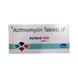 Aziford 500 Tablet, Aziford 500 Tablet uses, Azithromycin 500 mg tablet, antibiotic tablet, bacterial infection medicine, throat infection medicine, pneumonia treatment tablet, bronchitis medicine, Azithromycin tablet uses, respiratory infection antibiotic, ear infection medicine, skin infection antibiotic, Leeford Aziford 500, prescription antibiotic tablet.