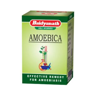 Baidyanath Amoebica Tablet, Amoebica Tablet benefits, Ayurvedic digestive tablet, intestinal wellness supplement, gut health Ayurvedic medicine, Kutaj tablet benefits, digestive support Ayurveda, gastrointestinal wellness tablet, Baidyanath Amoebica uses, Ayurvedic gut care supplement