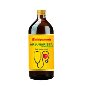 Baidyanath Arjunarista, Arjunarista benefits, Ayurvedic heart tonic, heart health Ayurvedic medicine, Arjuna bark syrup, cardiovascular support Ayurvedic tonic, blood circulation support, Ayurvedic medicine for heart wellness, Baidyanath Arjunarista uses, Ayurvedic cardiac care tonic