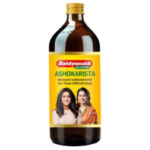 Baidyanath Ashokarista, Ashokarista benefits, Ayurvedic women's health tonic, menstrual wellness syrup, hormonal balance Ayurvedic medicine, reproductive health tonic for women, Ashoka bark tonic, female wellness Ayurvedic supplement, Baidyanath Ashokarista uses, Ayurvedic menstrual support tonic
