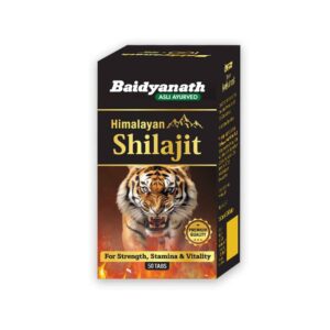 Baidyanath Himalayan Shilajeet Tablet, Himalayan Shilajeet Tablet uses, Shilajit tablet benefits, Ayurvedic stamina booster, Ayurvedic energy supplement, Shilajit for strength, vitality supplement Ayurveda, Ayurvedic wellness tablet, Himalayan Shilajit tablets, natural energy booster, stamina support supplement, Baidyanath Ayurvedic products, Shilajit health supplement.
