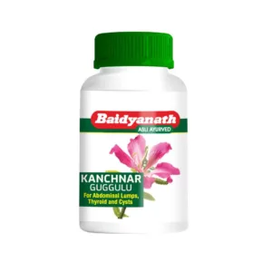 Baidyanath Kanchnar Guggulu, Kanchnar Guggulu uses, thyroid support Ayurvedic tablet, Ayurvedic thyroid medicine, glandular swelling treatment Ayurveda, lymphatic health supplement, Guggulu tablets, Kanchnar benefits, Ayurvedic detox tablet, metabolism support Ayurveda, Ayurvedic wellness supplement, Baidyanath Ayurvedic products, thyroid wellness support.