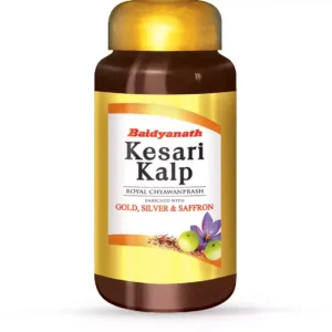 Baidyanath Kesari Kalp Royal Chyawanprash, Kesari Kalp Chyawanprash benefits, Ayurvedic immunity booster, saffron chyawanprash, immunity support supplement, Ayurvedic health tonic, chyawanprash for stamina, respiratory health supplement, Baidyanath chyawanprash, Ayurvedic vitality booster