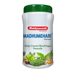 Baidyanath Madhumehari Granules, Madhumehari Granules benefits, Ayurvedic blood sugar support, herbal diabetes support supplement, Karela Jamun granules, Ayurvedic metabolic health supplement, blood sugar management Ayurveda, Madhumehari uses, Baidyanath diabetic care supplement, Ayurvedic glucose metabolism support