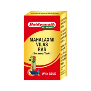 Baidyanath Mahalaxmi Vilas Ras with Gold, Mahalaxmi Vilas Ras Gold benefits, Ayurvedic immunity tablet, Swarna Bhasma medicine, respiratory wellness supplement, Rasayana Ayurvedic formulation, vitality and stamina booster, Ayurvedic rejuvenation tablet, Baidyanath Mahalaxmi Vilas Ras uses, Ayurvedic wellness supplement
