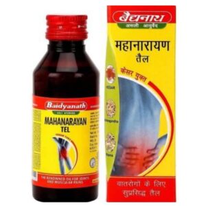 Baidyanath Mahanarayan Tel, Mahanarayan Tel benefits, Ayurvedic massage oil, joint care oil Ayurveda, muscle strength oil, mobility support oil, Ayurvedic body massage oil, joint flexibility oil, Baidyanath Mahanarayan Tel uses, musculoskeletal wellness oil