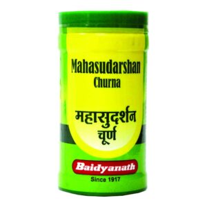 Baidyanath Mahasudarshan Churna, Mahasudarshan Churna benefits, Ayurvedic immunity booster, Giloy Churna, Ayurvedic digestive powder, detoxification Ayurvedic supplement, Chirayata herbal powder, metabolism support Ayurveda, Baidyanath Mahasudarshan Churna uses, Ayurvedic wellness supplement