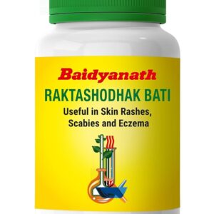 Baidyanath Rakta Shodhak Bati, Rakta Shodhak Bati benefits, Ayurvedic blood purifier tablet, skin health Ayurvedic medicine, Neem Manjistha tablet, detoxification supplement Ayurveda, blood cleansing Ayurvedic tablet, Baidyanath Rakta Shodhak uses, Ayurvedic skin wellness supplement, herbal blood purifier tablet