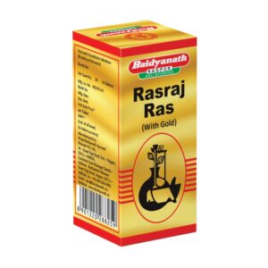 Baidyanath Rasraj Ras Gold Tablet, Rasraj Ras Gold benefits, Ayurvedic nerve health tablet, Swarna Bhasma tablet, neuromuscular support Ayurveda, muscle strength Ayurvedic medicine, vitality booster tablet, Ayurvedic rejuvenative supplement, Baidyanath Rasraj Ras uses, Ayurvedic wellness tablet