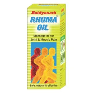 Baidyanath Rhuma Oil, Rhuma Oil benefits, Ayurvedic massage oil, joint care oil Ayurveda, muscle relaxation oil, mobility support oil, Ayurvedic pain massage oil, joint massage oil, Baidyanath Rhuma Oil uses, musculoskeletal wellness oil