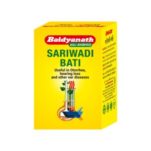Baidyanath Sariwadi Bati, Sariwadi Bati benefits, Ayurvedic ear health tablet, hearing support Ayurvedic medicine, ear wellness supplement, auditory health Ayurveda, nervous system support tablet, Baidyanath Sariwadi uses, Ayurvedic herbo mineral tablet, ear care Ayurvedic formulation