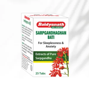 Baidyanath Sarpgandhaghan Bati, Sarpgandhaghan Bati benefits, Sarpagandha tablet Ayurveda, Ayurvedic relaxation tablet, nervous system support supplement, mental wellness Ayurvedic medicine, sleep support Ayurvedic tablet, Baidyanath Sarpagandha uses, herbal calming tablet, Ayurvedic nervous health formula
