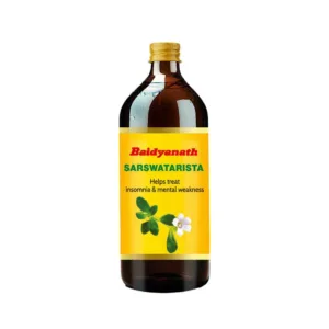 Baidyanath Sarswatarista, Sarswatarista benefits, Ayurvedic brain tonic, memory booster Ayurvedic syrup, concentration support tonic, Brahmi Shankhpushpi tonic, nervous system health Ayurveda, cognitive wellness supplement, Baidyanath memory tonic, Sarswatarista uses
