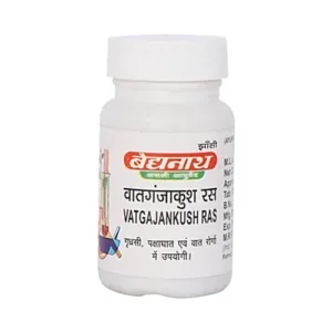 Baidyanath Vat Gajankush Ras Tablet, Vat Gajankush Ras benefits, Ayurvedic medicine for joint health, nerve support Ayurvedic tablet, mobility support Ayurveda, Vata balance medicine, musculoskeletal wellness tablet, Ayurvedic joint care supplement, Baidyanath Vat Gajankush Ras uses, traditional Ayurvedic tablet for mobility