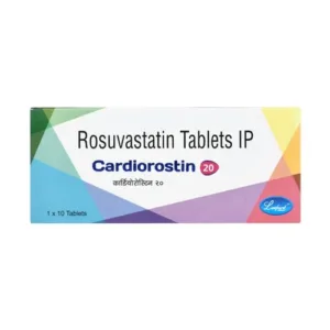 Cardiorostin 20mg Tablet, Cardiorostin 20 uses, Rosuvastatin 20 mg Tablet, cholesterol medicine, high cholesterol treatment, statin medicine, lipid lowering tablet, heart health medicine, LDL cholesterol reduction, triglyceride control medicine, cardiovascular protection tablet, Rosuvastatin tablet uses, cholesterol management medicine, prescription statin tablet.