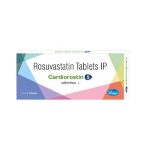 Cardiorostin 5 Tablet, Cardiorostin 5 uses, Rosuvastatin 5 mg Tablet, cholesterol medicine, high cholesterol treatment, statin medicine, lipid lowering tablet, heart health medicine, LDL cholesterol reduction, triglyceride control medicine, cardiovascular protection tablet, Rosuvastatin tablet uses, cholesterol management medicine, prescription statin tablet.