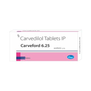 Carveford 6.25mg Tablet, Carveford Tablet uses, Carvedilol 6.25 mg Tablet, hypertension medicine, high blood pressure treatment, beta blocker medicine, heart failure medicine, cardiovascular medicine, blood pressure control tablet, heart health medicine, Carvedilol tablet uses, prescription heart medicine, cardiovascular protection tablet, blood circulation support medicine.