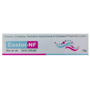 Castor-NF Skin Cream, Castor-NF Cream uses, Clotrimazole Neomycin Beclometasone Cream, antifungal cream, antibacterial skin cream, mixed skin infection treatment, infected dermatitis cream, infected eczema treatment, fungal skin infection cream, bacterial skin infection cream, steroid skin cream, itching relief cream, prescription skin cream, inflammatory skin infection treatment.