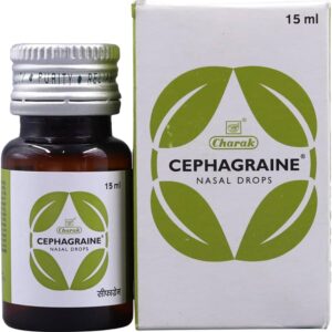 Cephagraine Nasal Drops, Charak Cephagraine Nasal Drops, Cephagraine Nasal Drops uses, sinusitis nasal drops, migraine nasal drops, Ayurvedic nasal drops, nasal congestion relief, blocked nose drops, sinus relief drops, Charak nasal drops, migraine support Ayurvedic medicine, nasal decongestant drops