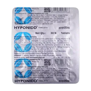 Charak Hyponidd Tablet, Hyponidd Tablet uses, Ayurvedic blood sugar supplement, diabetes support tablet, glucose management supplement, Gudmar tablet, Karela supplement, Ayurvedic metabolic health, blood sugar control tablet, Charak Hyponidd benefits, Ayurvedic diabetes care