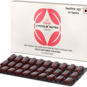 Cystolib Nutra Women's Tablet, Cystolib Tablet uses, women's health supplement, hormonal balance tablet, ovarian health supplement, reproductive health tablet, Myo Inositol tablet, female wellness supplement, women's nutritional supplement, Charak Cystolib Nutra, hormonal support tablet, ovarian wellness supplement