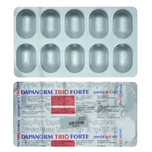 Dapanorm Trio Forte Tablet ER, Dapanorm Trio Forte, Dapagliflozin Sitagliptin Metformin ER Tablet, Triple Combination Diabetes Tablet, Metformin Extended Release Tablet, Type 2 Diabetes Medicine, Blood Sugar Control Tablet, SGLT2 Inhibitor Tablet, DPP-4 Inhibitor Tablet, Oral Anti-diabetic Medicine, Dapanorm Trio Forte Uses, Dapanorm Trio Forte Benefits, HbA1c Control Medicine, Diabetes Management Tablet, Prescription Diabetes Medicine, Alkem Laboratories Products, Blood Glucose Control Medicine, Type 2 Diabetes Treatment, Metformin Sitagliptin Dapagliflozin, Extended Release Diabetes Tablet.