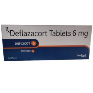 Defcicot 6mg Tablet, Defcicot Tablet uses, Deflazacort 6 mg Tablet, corticosteroid medicine, allergy treatment tablet, inflammation medicine, autoimmune disease medicine, asthma inflammation treatment, rheumatoid arthritis medicine, immune suppression tablet, Deflazacort tablet uses, prescription steroid medicine, inflammatory disorder treatment, allergy relief medicine.