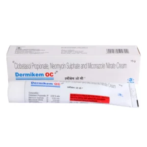 Dermikem OC Plus Cream, Dermikem OC Plus, Ofloxacin Ornidazole Clobetasol Cream, Clobetasol Propionate Cream, Antibiotic Skin Cream, Anti-inflammatory Skin Cream, Bacterial Skin Infection Cream, Skin Infection Treatment Cream, Itching Relief Cream, Redness and Swelling Cream, Prescription Skin Cream, Dermikem OC Plus Uses, Dermikem OC Plus Benefits, Topical Antibiotic Cream, Clobetasol Combination Cream, Alkem Laboratories Products, Skin Healing Cream, Dermatology Cream, Antimicrobial Skin Cream, Prescription Topical Cream.