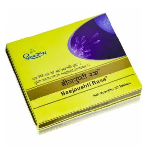 Dhootapapeshwar Beejpushti Rasa, Beejpushti Rasa benefits, Ayurvedic reproductive health tablet, vitality support medicine, stamina and strength supplement, Shilajit Ayurvedic formulation, Rasayana tablet, reproductive wellness Ayurvedic medicine, Dhootapapeshwar Beejpushti Rasa uses, Ayurvedic rejuvenation supplement