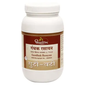 Dhootapapeshwar Gandhak Rasayan Tablet, Gandhak Rasayan benefits, Ayurvedic skin health tablet, immunity support Ayurvedic medicine, Rasayana supplement, detoxification Ayurvedic tablet, purified sulphur Ayurvedic formulation, skin wellness supplement, Dhootapapeshwar Gandhak Rasayan uses, Ayurvedic rejuvenation tablet