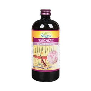 Dhootapapeshwar Khadirarishta, Khadirarishta benefits, Ayurvedic skin health tonic, blood purification Ayurvedic medicine, detoxification syrup, Khadira herbal formulation, skin wellness Ayurvedic supplement, immunity support tonic, Dhootapapeshwar Khadirarishta uses, Ayurvedic detox tonic