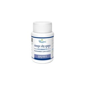 Dhootapapeshwar Panchamrut Loha Guggul, Panchamrut Loha Guggul benefits, Ayurvedic bone support tablet, joint wellness supplement, Loha Bhasma formulation, musculoskeletal health Ayurvedic medicine, bone strength support tablet, Guggulu formulation, Dhootapapeshwar Panchamrut Loha Guggul uses, Ayurvedic wellness supplement