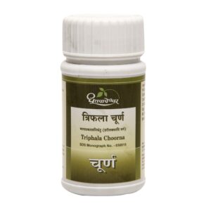 Dhootapapeshwar Triphala Choorna, Triphala Choorna benefits, Ayurvedic digestive powder, Triphala powder for digestion, natural detox Ayurvedic supplement, bowel regularity support, gut wellness herbal powder, Haritaki Bibhitaki Amalaki formulation, Dhootapapeshwar Triphala Choorna uses, Ayurvedic wellness supplement