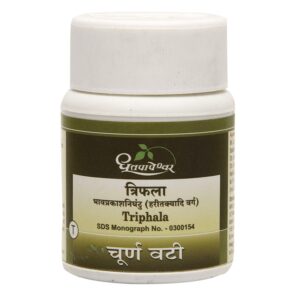Dhootapapeshwar Triphala Choorna Vati, Triphala Vati benefits, Ayurvedic digestive tablet, bowel health supplement, Triphala tablet uses, detoxification Ayurvedic medicine, gut wellness tablet, digestive support Ayurvedic formulation, Dhootapapeshwar Triphala Choorna Vati uses, Ayurvedic digestive wellness supplement