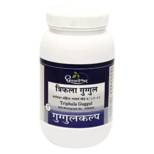 Dhootapapeshwar Triphala Guggul, Triphala Guggul benefits, Ayurvedic digestive tablet, detoxification Ayurvedic medicine, Guggulu tablet, metabolic wellness supplement, Triphala supplement, joint support Ayurvedic formulation, Dhootapapeshwar Triphala Guggul uses, Ayurvedic wellness tablet