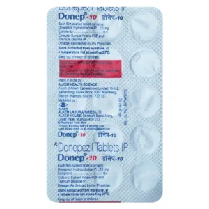 Donep 10 Tablet, Donep Tablet, Donepezil 10 mg Tablet, Donepezil Hydrochloride Tablet, Alzheimer's Disease Medicine, Memory Support Medicine, Cognitive Function Tablet, Dementia Medicine, Acetylcholinesterase Inhibitor, Alzheimer's Treatment Tablet, Brain Health Medicine, Donep 10 Uses, Donep 10 Benefits, Prescription Alzheimer's Medicine, Cognitive Enhancement Medicine, Alkem Laboratories Products, Memory Loss Treatment, Dementia Support Medicine, Donepezil Uses, Neurology Medicine.