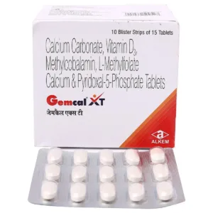 Gemcal XT Tablet, Gemcal XT, Calcium Citrate Malate Tablet, Vitamin D3 Calcium Tablet, Calcium Supplement, Bone Health Supplement, Calcium and Vitamin D3 Tablet, Osteoporosis Support Supplement, Bone Strength Tablet, Calcium Deficiency Supplement, Magnesium Zinc Calcium Tablet, Gemcal XT Uses, Gemcal XT Benefits, Calcium Citrate Malate Benefits, Bone Mineral Density Supplement, Alkem Laboratories Products, Skeletal Health Supplement, Calcium Tablets India, Vitamin D3 Bone Supplement, Daily Calcium Supplement.
