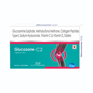 Key Ingredients: Ayurvedic herbs and plant extracts traditionally used for blood sugar balance and metabolic support Medicine Type: Ayurvedic Antidiabetic Supplement Short Description: Glucozone C2 Tablet is an Ayurvedic herbal formulation designed to support healthy blood sugar levels, glucose metabolism, and overall metabolic health. It helps maintain energy levels, supports pancreatic function, and promotes overall wellness when combined with a balanced diet and healthy lifestyle.