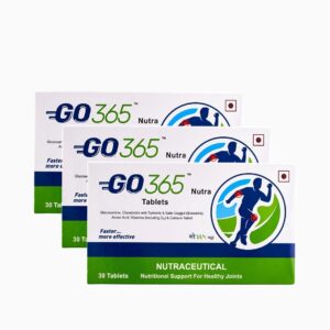 Go 365 Nutra with Glucosamine, Charak Go 365 Nutra, glucosamine tablet, joint health supplement, cartilage support tablet, mobility support supplement, joint flexibility tablet, musculoskeletal health supplement, bone and joint care, glucosamine for joints, active lifestyle supplement, joint wellness tablet
