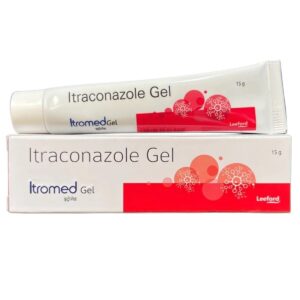 Itromed Gel, Itromed Gel uses, Itraconazole Gel, antifungal gel, ringworm treatment gel, athlete’s foot gel, jock itch treatment, fungal infection gel, dermatophyte infection treatment, Itraconazole gel uses, itching relief gel, antifungal skin treatment, fungal skin disease gel, skin infection treatment gel.