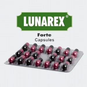 Lunarex Forte Capsule, Charak Lunarex Forte Capsule, women's health capsule, menstrual wellness supplement, hormonal balance capsule, reproductive health supplement, Ayurvedic women's health, uterine health support, menstrual cycle support, female wellness capsule, Ayurvedic reproductive health, women's vitality supplement