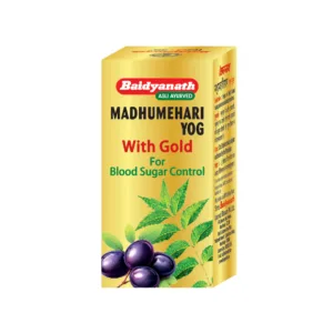 Madhumehari Yog with Gold Tablet, Madhumehari Yog with Gold benefits, Ayurvedic blood sugar support tablet, Gudmar tablet Ayurveda, Swarna Bhasma tablet, diabetes care Ayurvedic medicine, metabolic health supplement, Jamun Neem tablet benefits, Ayurvedic glucose management tablet, Madhumehari Yog uses