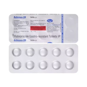 Rebozen 20mg Tablet, Rebozen 20 uses, Rabeprazole 20 mg Tablet, acidity medicine, acid reflux treatment, GERD medicine, heartburn relief tablet, stomach ulcer medicine, proton pump inhibitor, digestive health medicine, Rabeprazole tablet uses, gastric acid control medicine, prescription acidity medicine, ulcer treatment tablet.